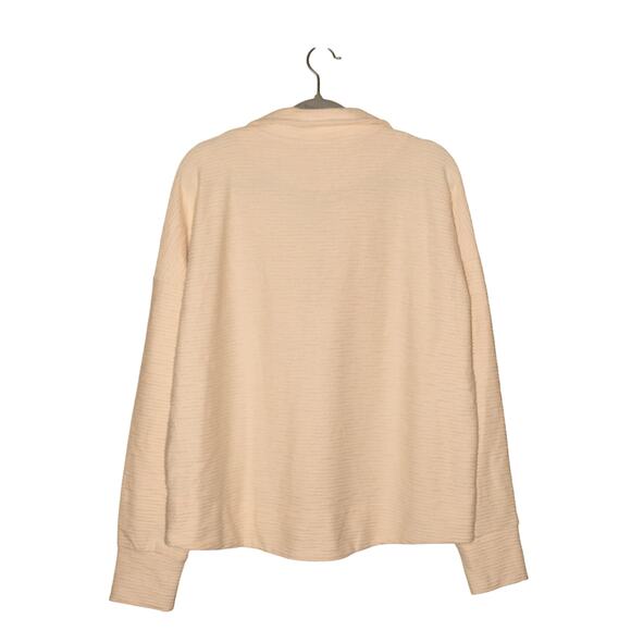 SWEATY BETTY $170 Rest Up Half Zip Pullover Textured Cream Size 12 - Picture 2 of 4